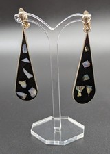 Ohrclips Vintage MEXICO Perlmutt Seeopal Alpacca