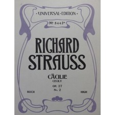 STRAUSS Richard Cäcilie Klaviergesang