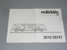 Märklin 30747 - Bedienungsanleitung - (055-510) - sehr gut erhalten