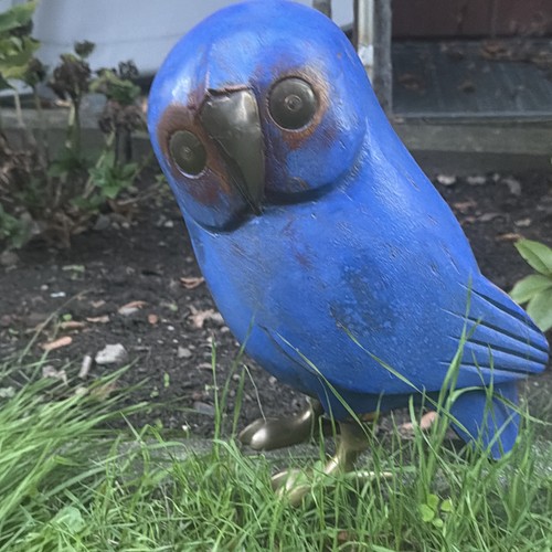 Alte geschnitzte figur - geschnitzte, eule