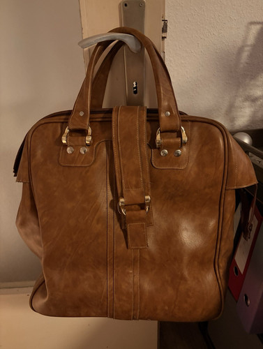 Braune leder weekender - braune, leder-weekender