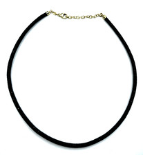 Schwarz Rochenleder Collier