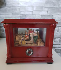 Nostalgische Spieluhr mechanische Spieldose Krippenszene beweglich Weihnachten