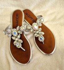 Neu: CM Laufsteg – Flip-Flop mit wundervollem Strassstein-Besatz – Gr. 40