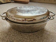 Bräter Gänsebräter Edelstahl  Oval 7 L SuS Inox Schulte-Ufer 