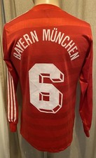 FC Bayern München Adidas Langarm Trikot 1987/88 "Commodore" + Nr.6 Gr.M TOP