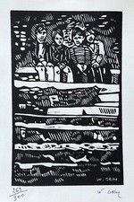 Alter Druck signiert W. Grim