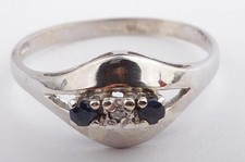 Saphir Brillant Diamant Ring