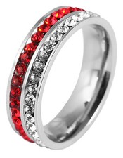 Akzent edelstahl damen ring - edelstahl,