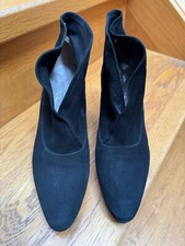 PINO Convertini - Elegante Stiefelette aus schwarzem Wildleder - Gr. 39,5 *