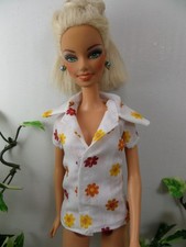 💙 Bluse Blumen Weiß/Gelb