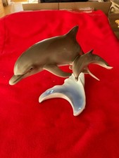 Kaiser Delphin Mutter Und Kind Nr.:6919 Handbemalt, Gerd Pitteroff, Unbeschädigt
