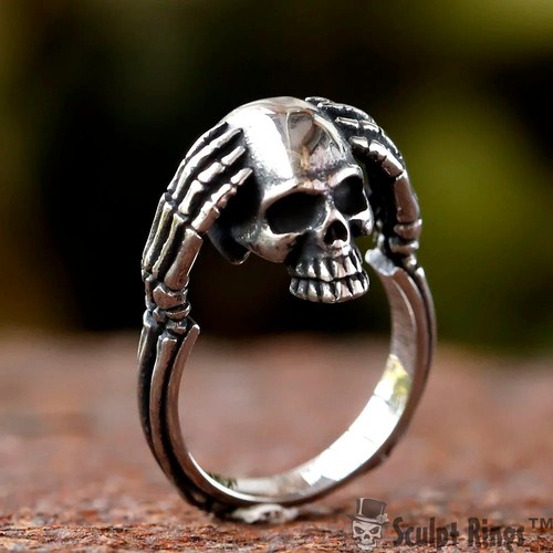 Sculpt rings skull embrace - sculpt,