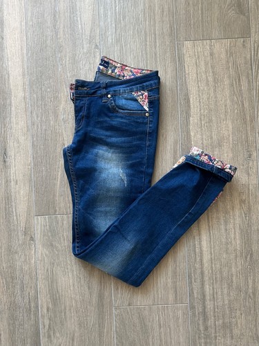 Mbj blaue skinny - jeans, mit
