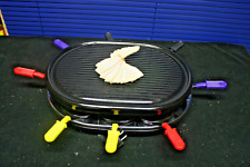 Raclette Grill 8 Personen Pfännchen elektrisch Tischgrill Grillplatte Überbacken