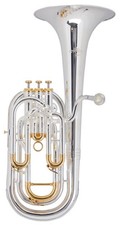 B-WARE Bb BARITONHORN  BARITON MESSING NEUSILBER BLASINSTRUMENT MUNDSTÜCK KOFFER