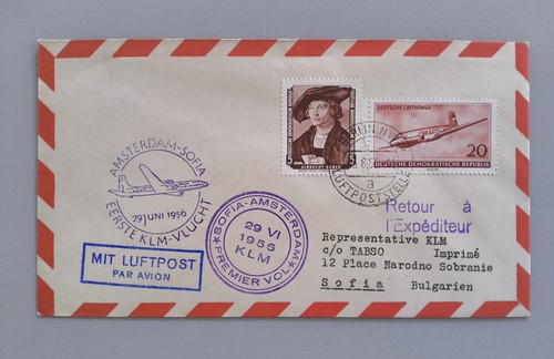 Flugpost brief ddr 1956 - brief,