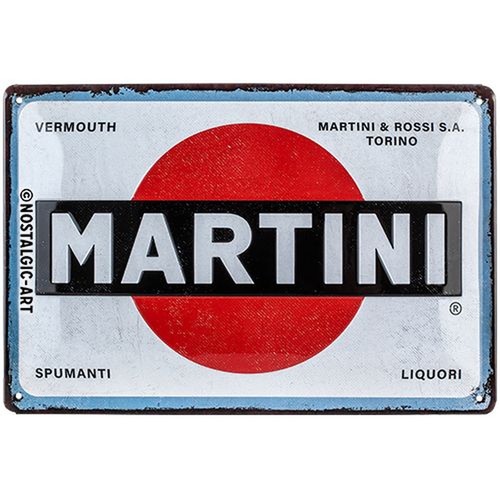 Relief blechschild martini - relief-blechschild, "martini