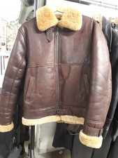 US Bomberjacke Leder mit Lammfell Gr. L