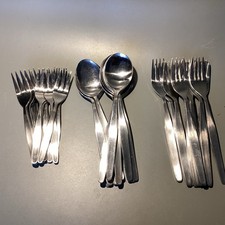 Mid-Century Besteck *Beram Rostfrei* 12x Suppenlöffel 12x Gabel 12x Desert Gabel