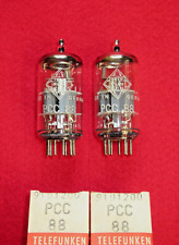 Matched pair PCC88 TELEFUNKEN NOS NEU Röhre RAUTE Tube NEW 6DJ8 Valve Paar