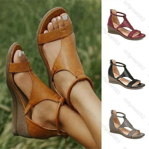 Damen plateau sandalen - plateau,