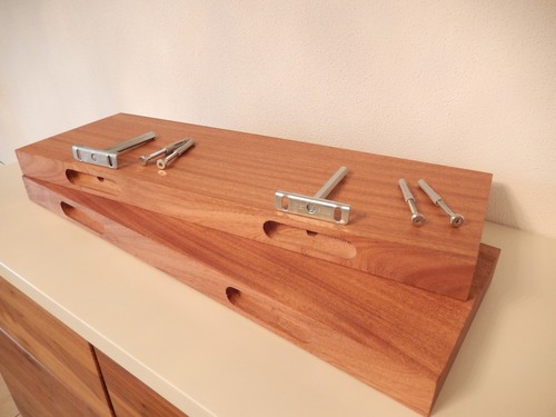 Wandboard mahagoni massiv - 2x,