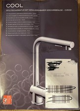 Spültischarmatur COOL, Chrom, mit herausziehbarer Geschirrbrause