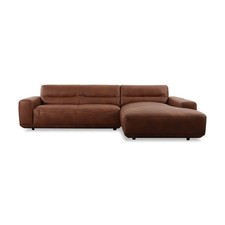 Ecksofa 20560 WILLIAM in Leder Z69 tobacco