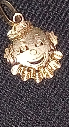 Vintage 14k gold clown charm - 14k,