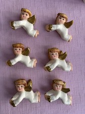 6 Serviettenringe mit Engelfiguren 8 x 6 x 3 cm