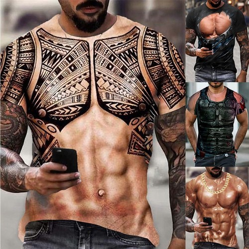 Herren muskel tattoo print - muskel,