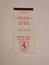 Streichholzheftchen, Ristorante, Dino Ferrari, Sportwagen, Emblem, Maranello