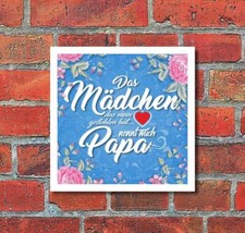 Schild Mädchen das mein Herz gestohlen hat Geburtstag Geschenk 200 x 200 mm