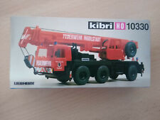 Kibri 10330 1:87 H0 Feuerwehr Autokran LTM 1050/3 Neuwertig OVP Basteln Bausatz