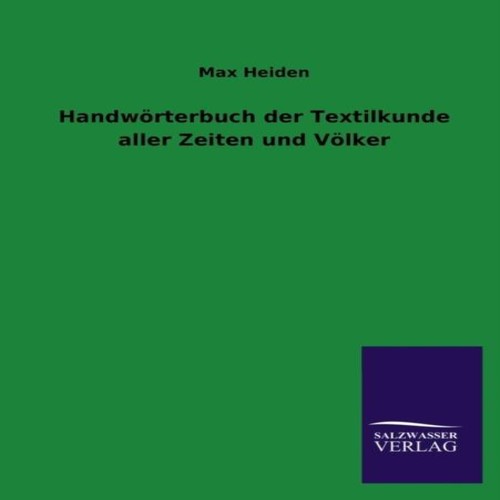 Handworterbuch der textilkunde - der,