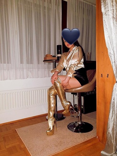 Sexy stark getragene overknee - getragene,