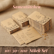 Samentütchen,10 bis 100 Stück Papiertüten Bio Kraftpapier, 6x8cm Saatgutbeutel