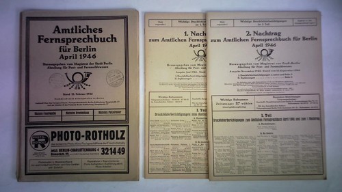 Amtliches fernsprechbuch für - amtliches,