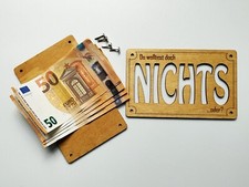 Holz-Geldgeschenk-Karte 'Du