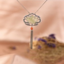 I05 Collier Phönix aus Jade