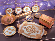 10 x Florentiner Tablett antik Flaschen Gläser Untersetzer Deko Kelle Kästchen