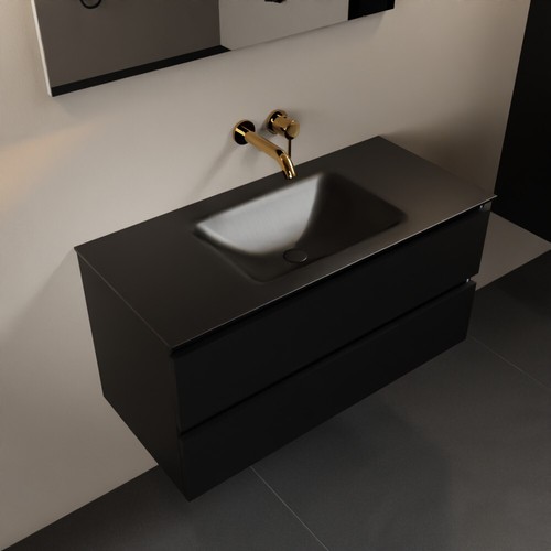 Corian waschtisch set schwarz - corian,