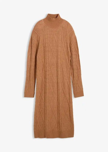 Strickkleid mit zopfmuster - strickkleid,
