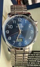 Meister Anker Funk Quarz Herrenuhr Analog-Digital mit Zug-Armband Arabische zahl