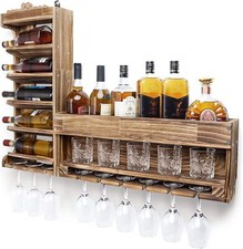 Weinregal Holz Wand montiert