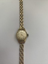 Dugena Festa Vintage Mechanisch Damenuhr Handaufzug Goldenes Armband