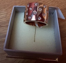 Ring - ESPRIT - breit - GOLDFARBEN mit div. kleinen Steinen- Gr. 53 - NEU - NEU