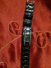 Esprit Damenuhr Uhr schwarz mit Steinchen