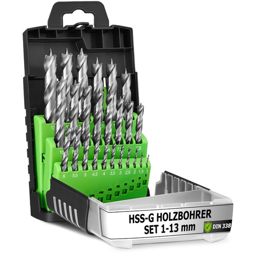 Pinava holzbohrer set - set, 1-13mm